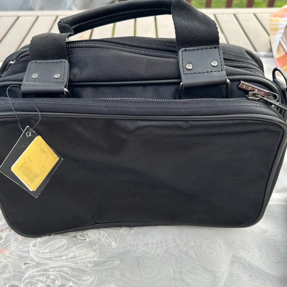 Leif Los Angeles Messenger Bag Black Multi Compartment Techwear Minimalist‎